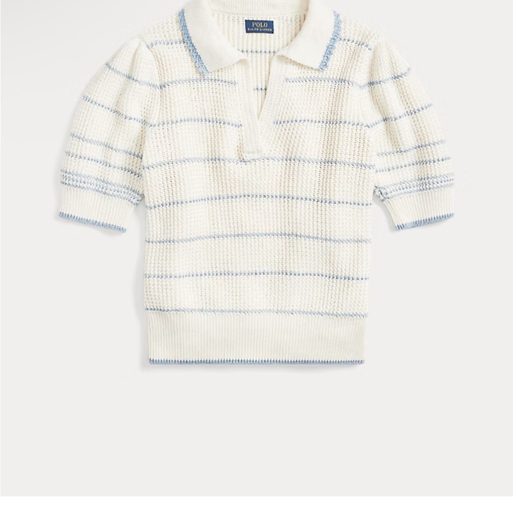 Polo Ralph Lauren striped  Cotton-Linen Polo Sweater size large